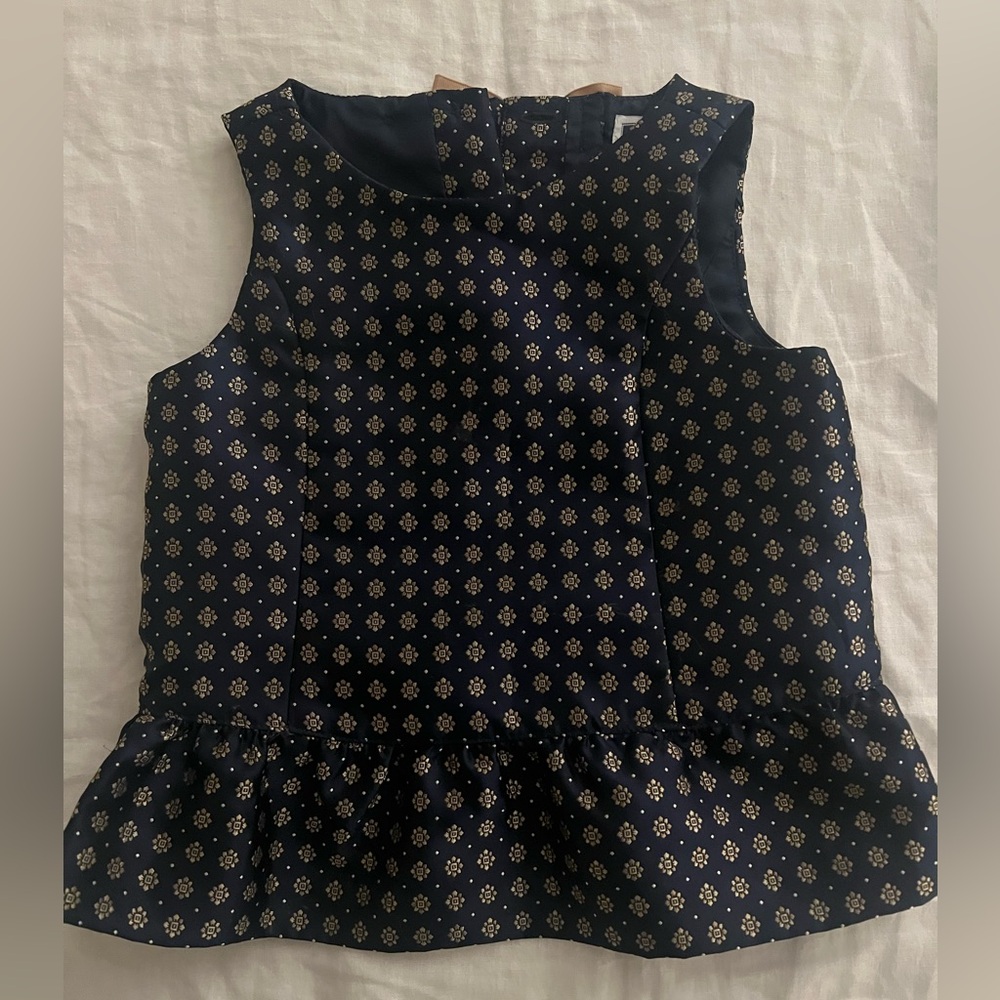Toddler girl silk blend peplum top
